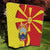 North Macedonia National Day Quilt Happy 33rd Anniversary Flag Style