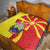 North Macedonia National Day Quilt Happy 33rd Anniversary Flag Style