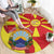 North Macedonia National Day Round Carpet Happy 33rd Anniversary Flag Style