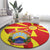 North Macedonia National Day Round Carpet Happy 33rd Anniversary Flag Style