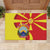 North Macedonia National Day Rubber Doormat Happy 33rd Anniversary Flag Style - Wonder Print Shop