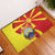 North Macedonia National Day Rubber Doormat Happy 33rd Anniversary Flag Style - Wonder Print Shop