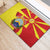 North Macedonia National Day Rubber Doormat Happy 33rd Anniversary Flag Style - Wonder Print Shop