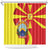 North Macedonia National Day Shower Curtain Happy 33rd Anniversary Flag Style