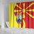 North Macedonia National Day Shower Curtain Happy 33rd Anniversary Flag Style