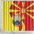 North Macedonia National Day Shower Curtain Happy 33rd Anniversary Flag Style