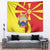 North Macedonia National Day Tapestry Happy 33rd Anniversary Flag Style - Wonder Print Shop