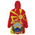 North Macedonia National Day Wearable Blanket Hoodie Happy 33rd Anniversary Flag Style - Wonder Print Shop