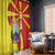 North Macedonia National Day Window Curtain Happy 33rd Anniversary Flag Style - Wonder Print Shop