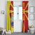 North Macedonia National Day Window Curtain Happy 33rd Anniversary Flag Style - Wonder Print Shop