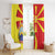 North Macedonia National Day Window Curtain Happy 33rd Anniversary Flag Style - Wonder Print Shop