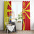 North Macedonia National Day Window Curtain Happy 33rd Anniversary Flag Style - Wonder Print Shop