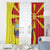 North Macedonia National Day Window Curtain Happy 33rd Anniversary Flag Style - Wonder Print Shop