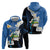 Personalized Nicaragua Independence Day Zip Hoodie Nicaraguan Guardabarranco Mix Sacuanjoche Flowers - Wonder Print Shop