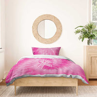 Personalized Breast Cancer Awareness Bedding Set Think Pink Tie Dye Ribbon - Wonder Print Shop