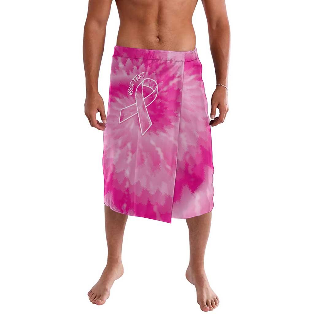 Personalized Breast Cancer Awareness Lavalava Think Pink Tie Dye Ribbon - Wonder Print Shop