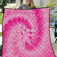 Personalized Breast Cancer Awareness Quilt Think Pink Tie Dye Ribbon - Wonder Print Shop