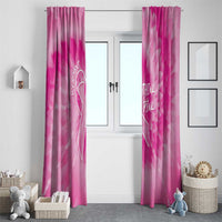 Personalized Breast Cancer Awareness Window Curtain Think Pink Tie Dye Ribbon - Wonder Print Shop