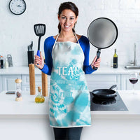 Teal Ribbon Cervical Cancer Awareness Apron Not Going Down Without A Fight Tie Dye - Wonder Print Shop