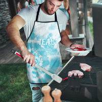 Teal Ribbon Cervical Cancer Awareness Apron Not Going Down Without A Fight Tie Dye - Wonder Print Shop