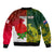 Personalised Australia And England Rugby Bomber Jacket Indigenous Wallabies With Red Roses Sporty Version - Wonder Print Shop