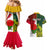 Personalised Australia And England Rugby Couples Matching Mermaid Dress and Hawaiian Shirt Indigenous Wallabies With Red Roses Sporty Version - Wonder Print Shop