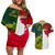 Personalised Australia And England Rugby Couples Matching Off Shoulder Short Dress and Hawaiian Shirt Indigenous Wallabies With Red Roses Sporty Version - Wonder Print Shop