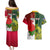 Personalised Australia And England Rugby Couples Matching Puletasi Dress and Hawaiian Shirt Indigenous Wallabies With Red Roses Sporty Version - Wonder Print Shop