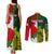 Personalised Australia And England Rugby Couples Matching Tank Maxi Dress and Long Sleeve Button Shirts Indigenous Wallabies With Red Roses Sporty Version - Wonder Print Shop