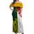 Personalised Australia And England Rugby Off Shoulder Maxi Dress Indigenous Wallabies With Red Roses Sporty Version - Wonder Print Shop