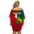 Personalised Australia And England Rugby Off Shoulder Short Dress Indigenous Wallabies With Red Roses Sporty Version - Wonder Print Shop