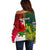 Personalised Australia And England Rugby Off Shoulder Sweater Indigenous Wallabies With Red Roses Sporty Version - Wonder Print Shop