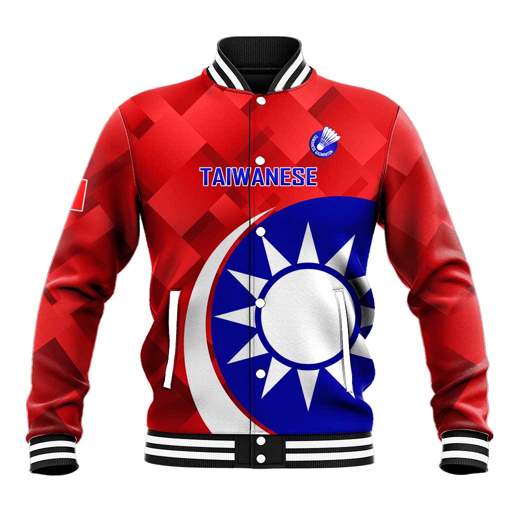 Personalised Taiwan Badminton Baseball Jacket 2024 Taiwanese Proud Dynamic Style - Wonder Print Shop