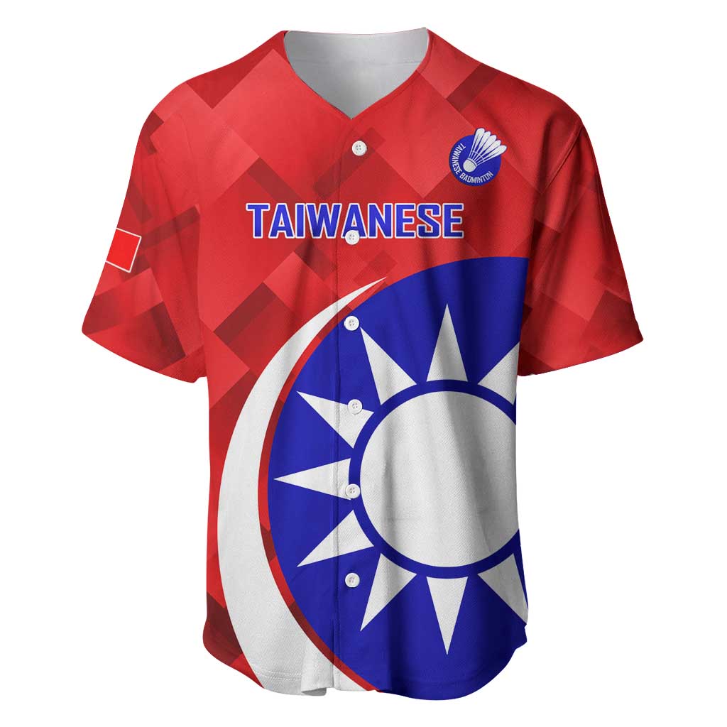 Personalised Taiwan Badminton Baseball Jersey 2024 Taiwanese Proud Dynamic Style - Wonder Print Shop