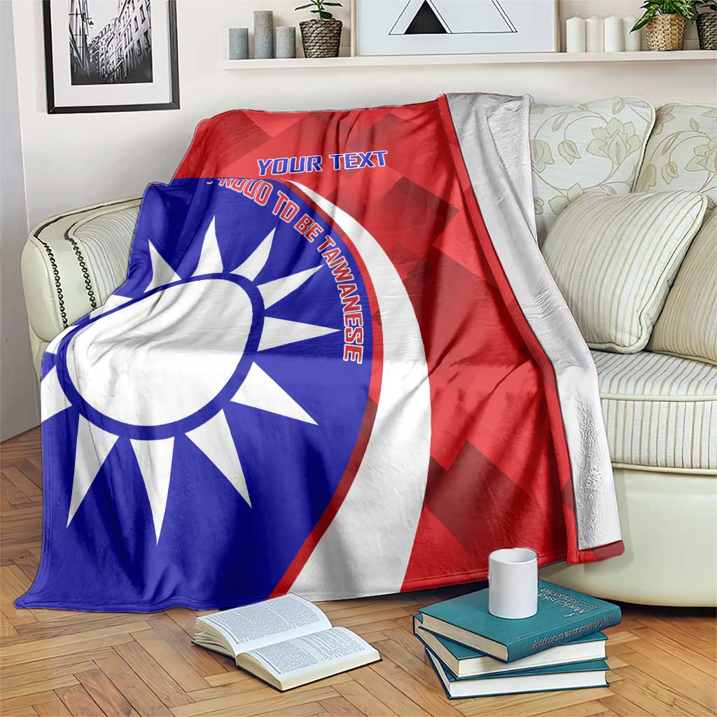 Personalised Taiwan Badminton Blanket 2024 Taiwanese Proud Dynamic Style