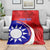 Personalised Taiwan Badminton Blanket 2024 Taiwanese Proud Dynamic Style