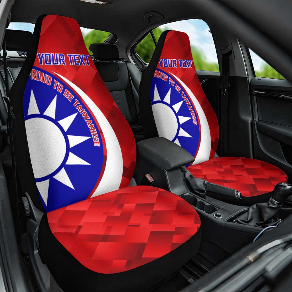 Personalised Taiwan Badminton Car Seat Cover 2024 Taiwanese Proud Dynamic Style - Wonder Print Shop