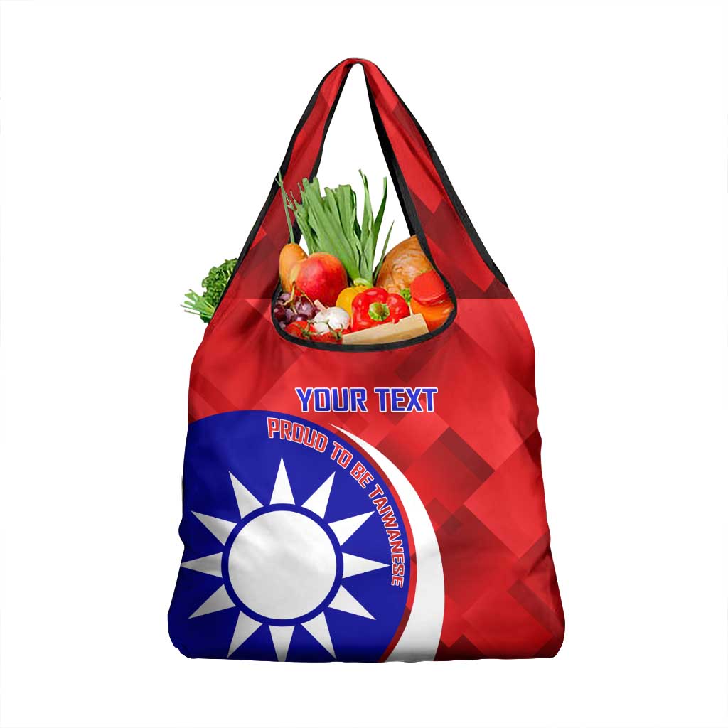 Personalised Taiwan Badminton Grocery Bag Taiwanese Proud Dynamic Style