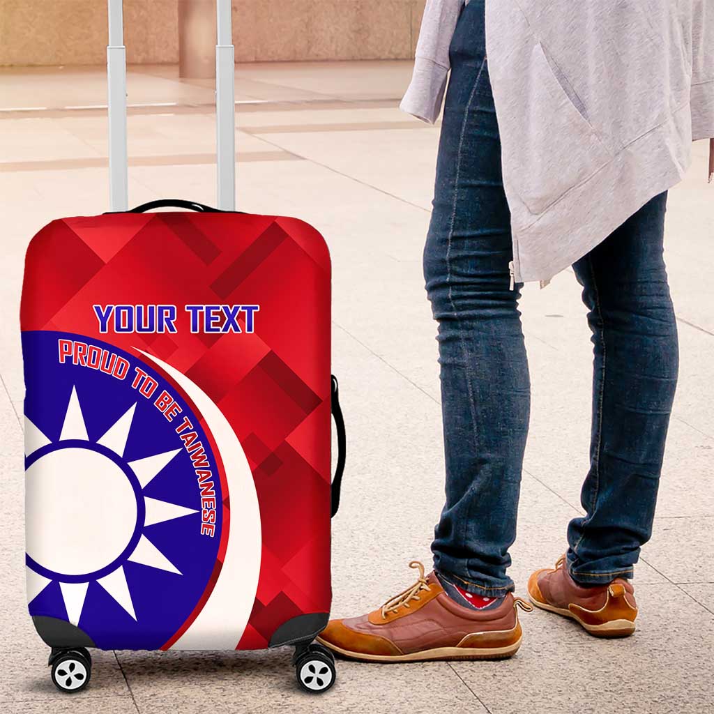 Personalised Taiwan Badminton Luggage Cover 2024 Taiwanese Proud Dynamic Style - Wonder Print Shop