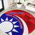 Personalised Taiwan Badminton Round Carpet 2024 Taiwanese Proud Dynamic Style