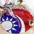 Personalised Taiwan Badminton Round Carpet 2024 Taiwanese Proud Dynamic Style