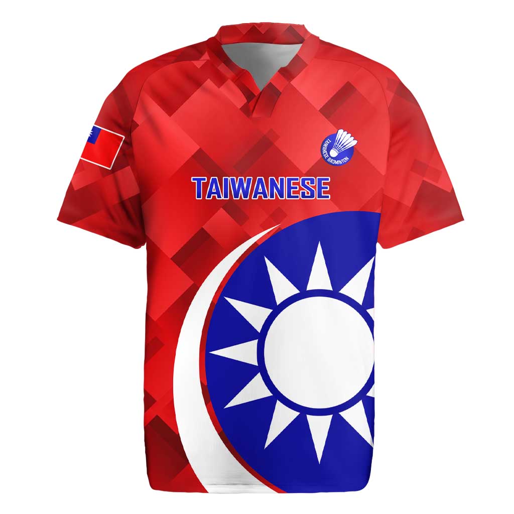 Personalised Taiwan Badminton Rugby Jersey 2024 Taiwanese Proud Dynamic Style - Wonder Print Shop