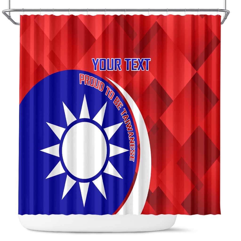 Personalised Taiwan Badminton Shower Curtain 2024 Taiwanese Proud Dynamic Style