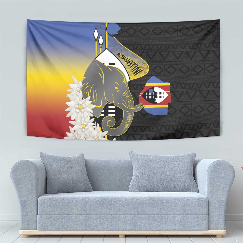 Eswatini Independence Day Tapestry Swaziland Nguni Shield African Pattern - Wonder Print Shop