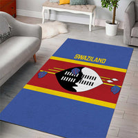 Swaziland Area Rug Siyinqaba Eswatini Flag Style - Wonder Print Shop