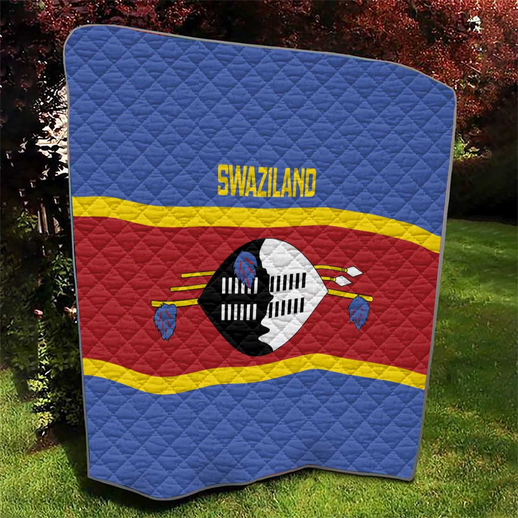 Swaziland Quilt Siyinqaba Eswatini Flag Style - Wonder Print Shop