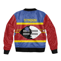 Swaziland Sleeve Zip Bomber Jacket Siyinqaba Eswatini Flag Style - Wonder Print Shop