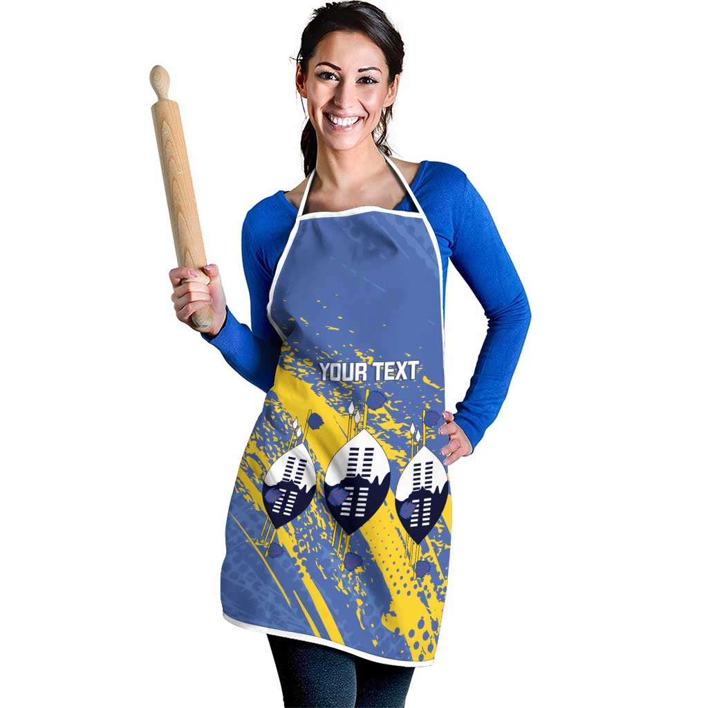 Eswatini Football Custom Apron Sihlangu Semnikati Blue - Wonder Print Shop