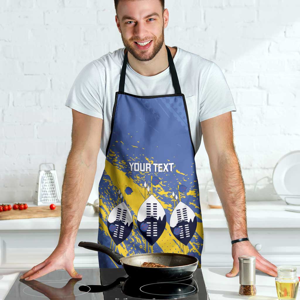 Eswatini Football Custom Apron Sihlangu Semnikati Blue - Wonder Print Shop