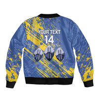 Eswatini Football Custom Bomber Jacket Sihlangu Semnikati Blue - Wonder Print Shop